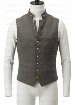Westworld (Major Craddock) Jonathan Tucker Grey Wool Vest