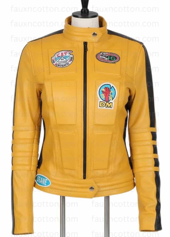 Uma Thurman Kill Bill Yellow Motorcycle Jacket