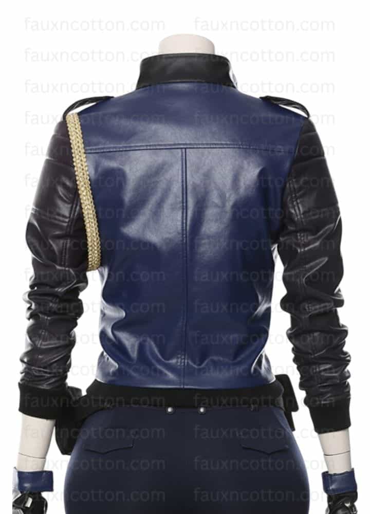 Sonya Blade Mortal Kombat 11 Blue Leather Jacket