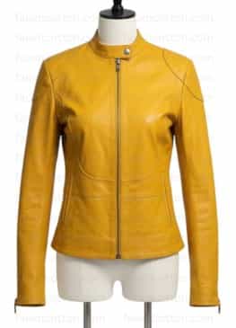 Teenage Mutant Ninja Turtles Megan Fox Yellow Leather Jacket