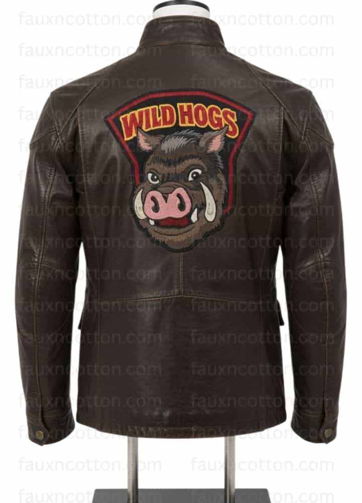 WILD HOGS WILLIAM H. MACY (DUDLEY FRANK) BLACK LEATHER JACKET WILD HOGS WILLIAM H. MACY (DUDLEY FRANK) BLACK LEATHER JACKET