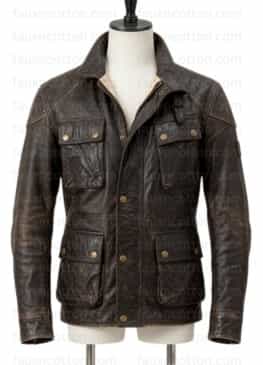 WILD HOGS WILLIAM H. MACY (DUDLEY FRANK) BLACK LEATHER JACKET