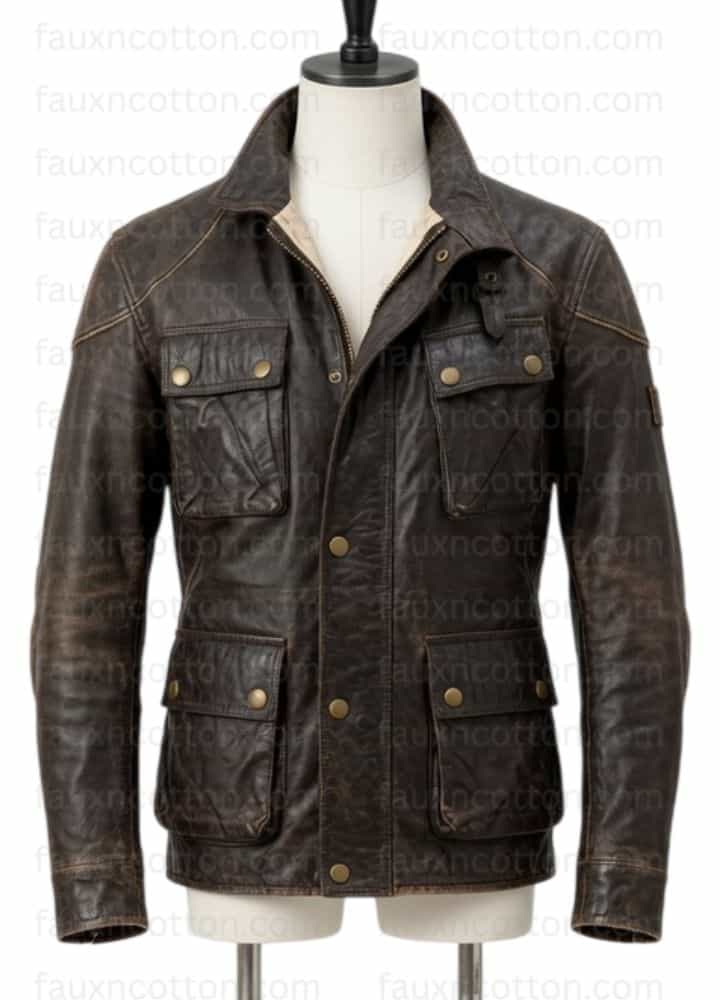 WILD HOGS WILLIAM H. MACY (DUDLEY FRANK) BLACK LEATHER JACKET