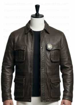 The Blacklist (Julian Gale)  Enrique Murciano Brown Leather Jacket