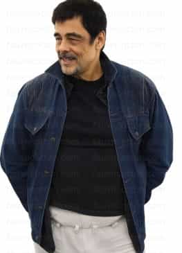 Benicio Del Toro One Battle After Another 2025 Denim Jacket