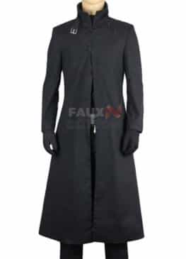Hei Darker Than Full Lenght Black Cotton Coat For Men's