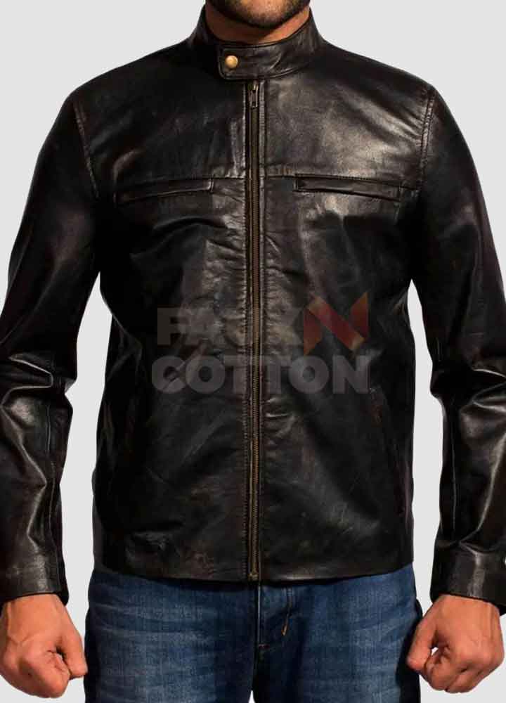Aaron Taylor Godzilla Lt Ford Black Leather Jacket