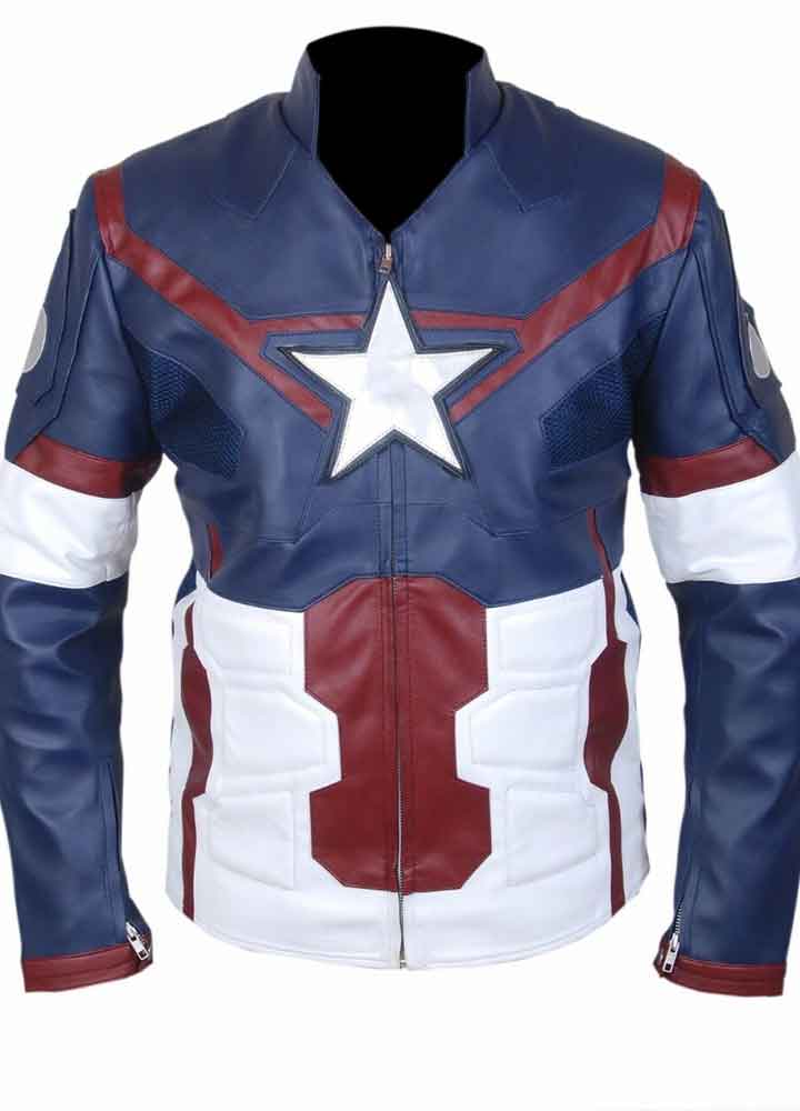 AVENGERS AGE OF ULTRON (CAPTAIN AMERICA) CHRIS EVANS LEATHER JACKET
