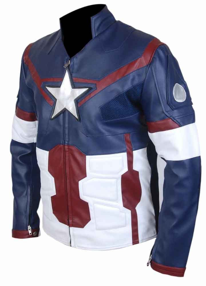 AVENGERS AGE OF ULTRON (CAPTAIN AMERICA) CHRIS EVANS LEATHER JACKET