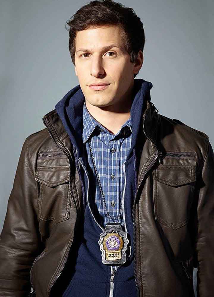 ANDY SAMBERG BROOKLYN NINE NINE (JAKE PERALTA) LEATHER JACKET
