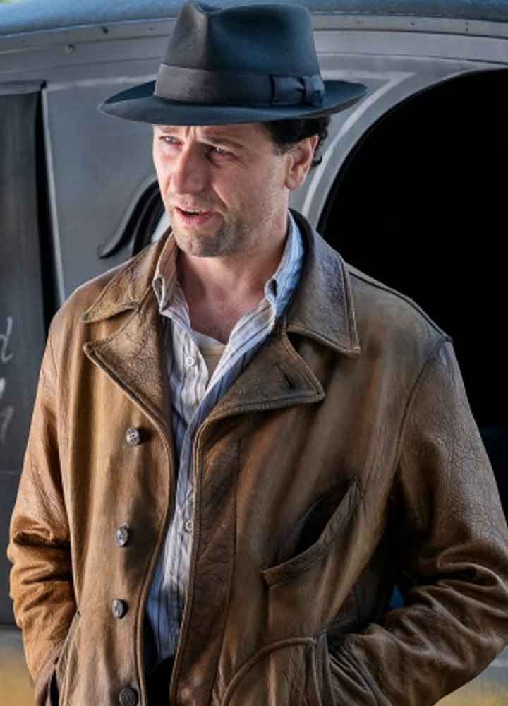 PERRY MASON MATTHEW RHYS LEATHER JACKET