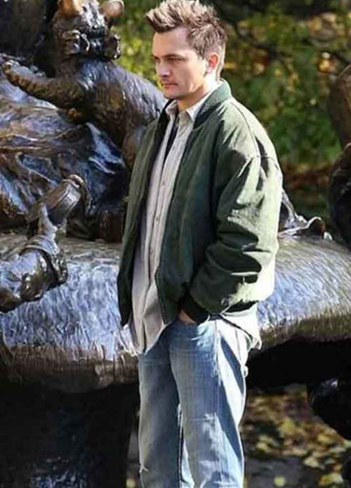 SEPARATION (JEFF) RUPERT FRIEND BOMBER LEATHER JACKET