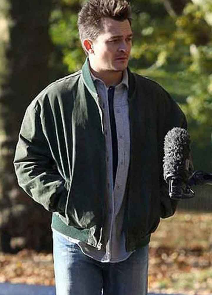 SEPARATION (JEFF) RUPERT FRIEND BOMBER LEATHER JACKET