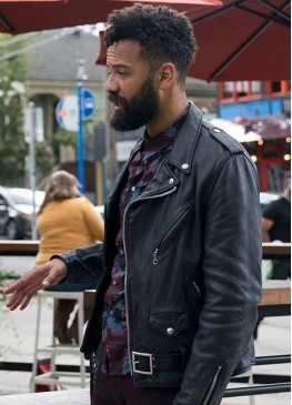 SHRILL (AMADI) IAN OWENS BIKER LEATHER JACKET