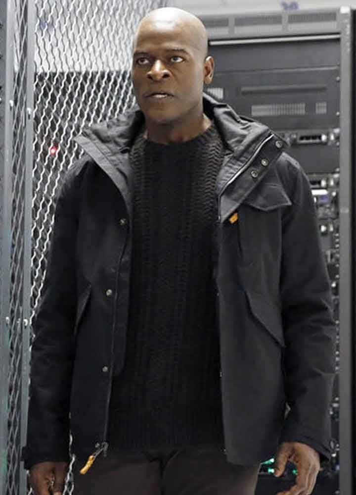 THE BLACKLIST DEMBE ZUMA BLACK HOODED JACKET