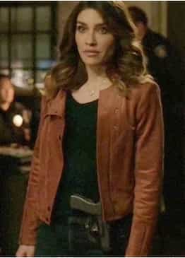 Arrow (Dinah Drake) Juliana Harkavy Brown Leather Jacket