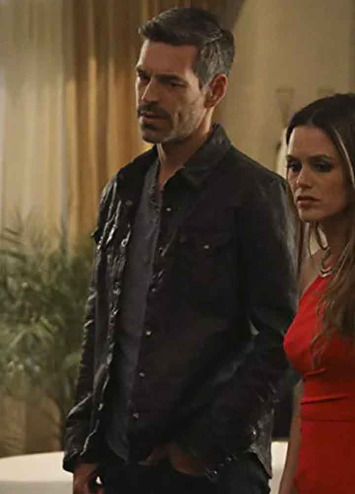 (Eddie Valetik) Take Two Eddie Cibrian Black Leather Jacket (Eddie Valetik) Take Two Eddie Cibrian Black Leather Jacket