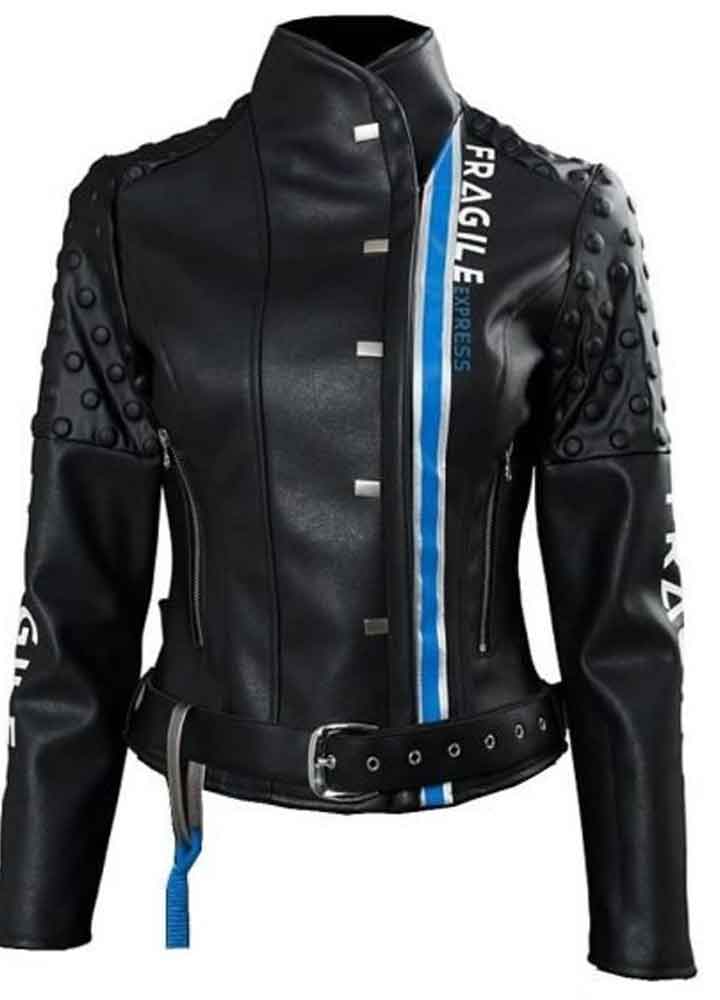 Death Stranding Fragile Express Black Leather Jacket  