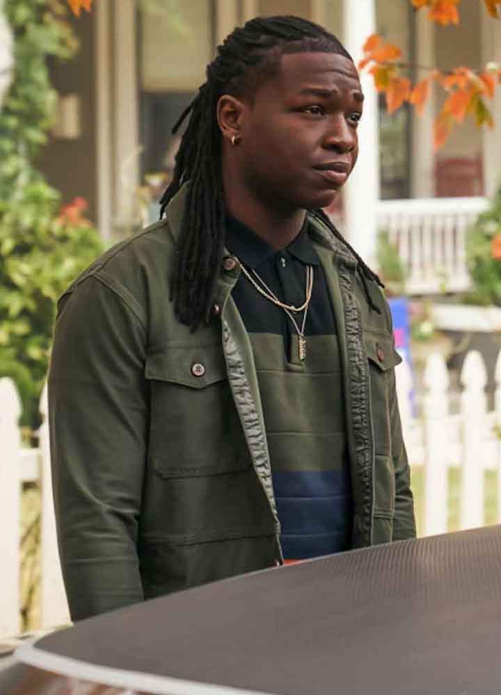 Legacies Chris Lee (Kaleb Hawkins) Green Cotton Jacket Legacies Chris Lee (Kaleb Hawkins) Green Cotton Jacket