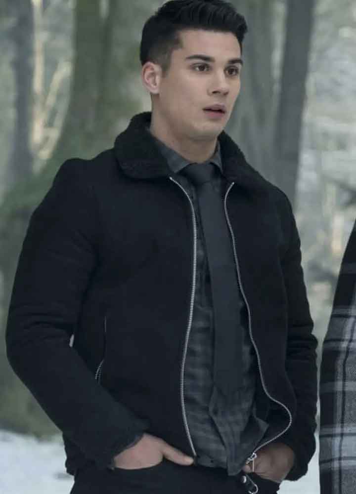 Riverdale (Fangs Fogarty) Drew Ray Tanner Black Cotton Jacket