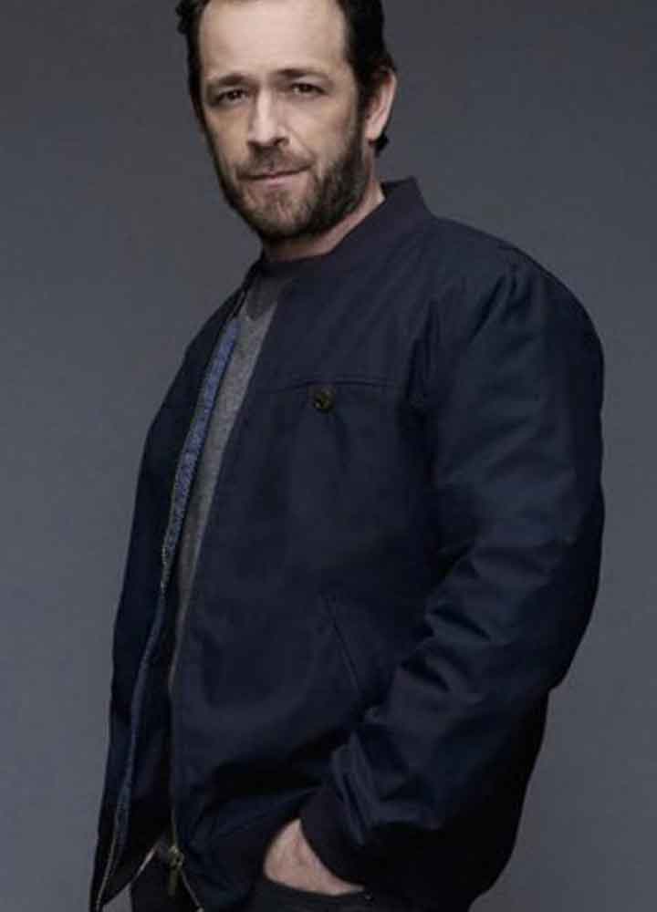 Riverdale Season 2 (Fred Andrews) Luke Perry Navy Blue Cotton Jacket