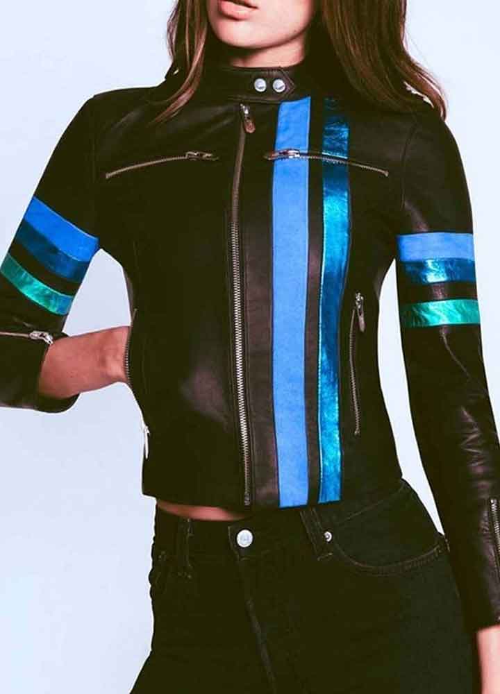 Rachel Bilson Take Two (Sam Swift) Moto Racer Black Leather Jacket Rachel Bilson Take Two (Sam Swift) Moto Racer Black Leather Jacket