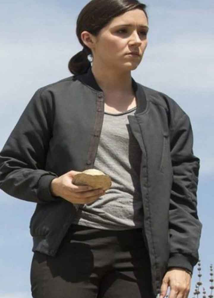 Westworld (Elsie Hughes) Shannon Woodward Black Bomber Cotton Jacket