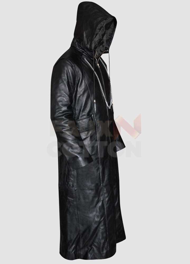 Kingdom Hearts Organization 13 Enigma Leather Hoodie Coat