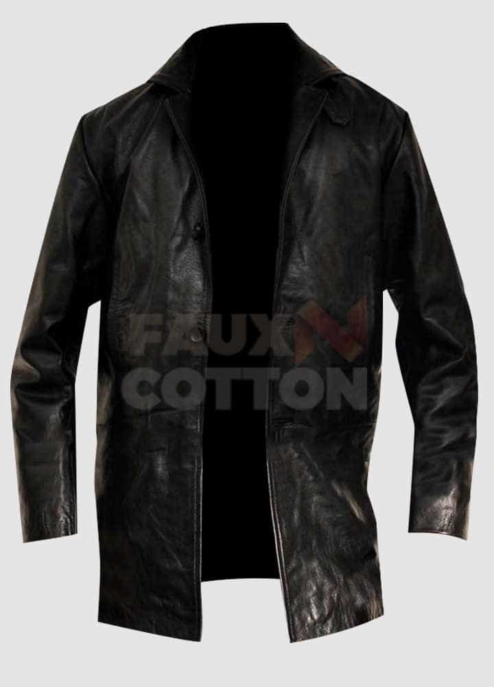Max Payne Mark Wahlberg Black Leather Jacket/Coat