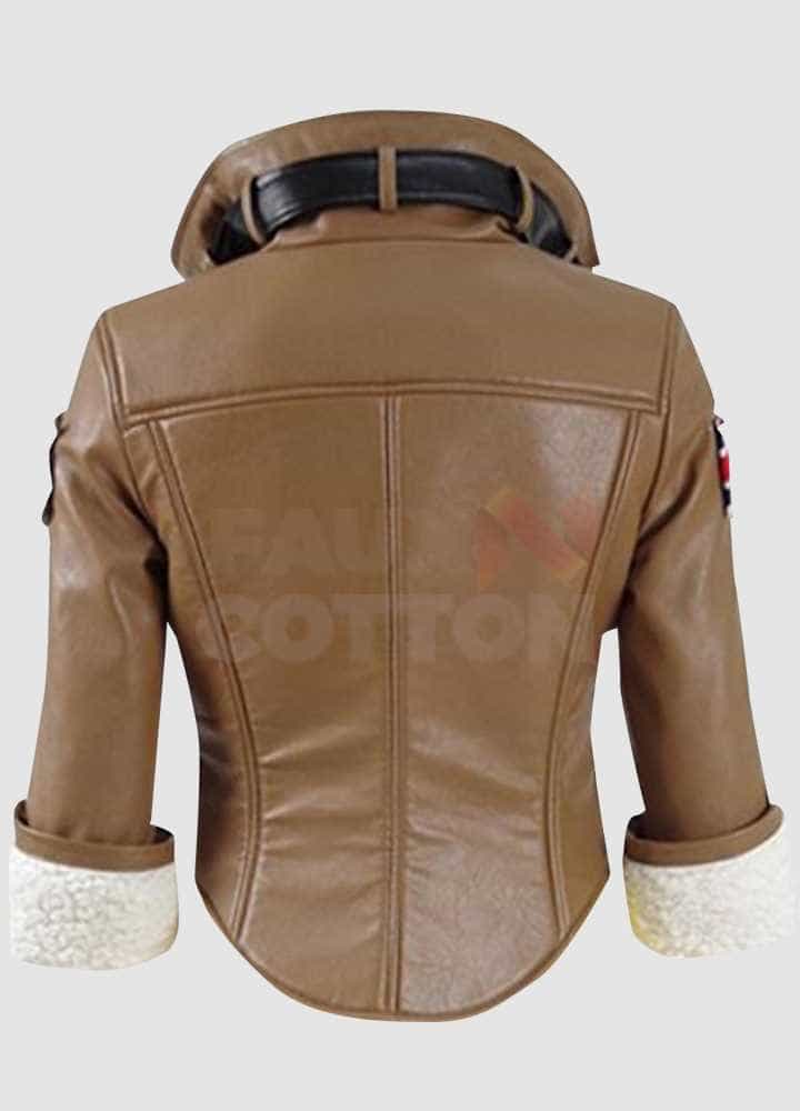 Overwatch Tracer Brown Fur Leather Jacket Overwatch Tracer Brown Fur Leather Jacket