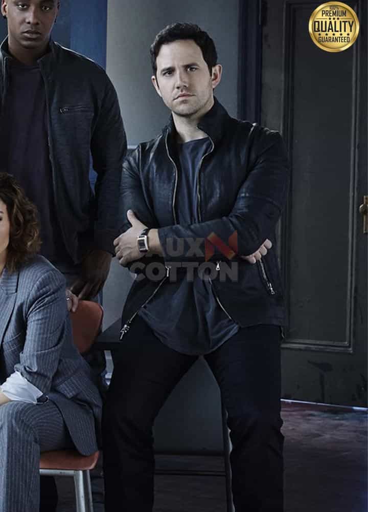 Shades Of Blue Santino Fontana Leather Jacket