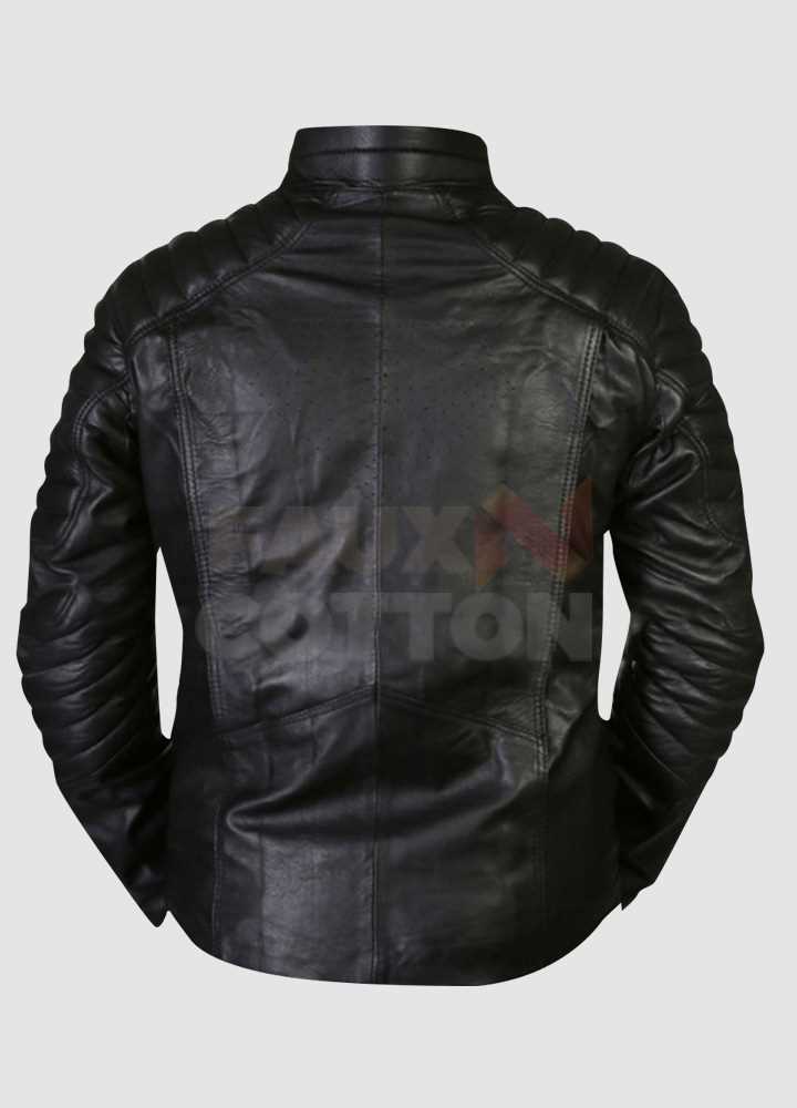 Superman Smallville Quilted Black Leather Jacket