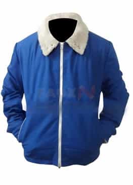 The Drop Bob Saginowski (Tom Hardy) Blue Fur Jacket