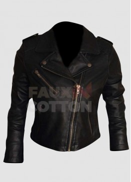 Xelement Women's Short Black Engineer Motorcycle Jacket