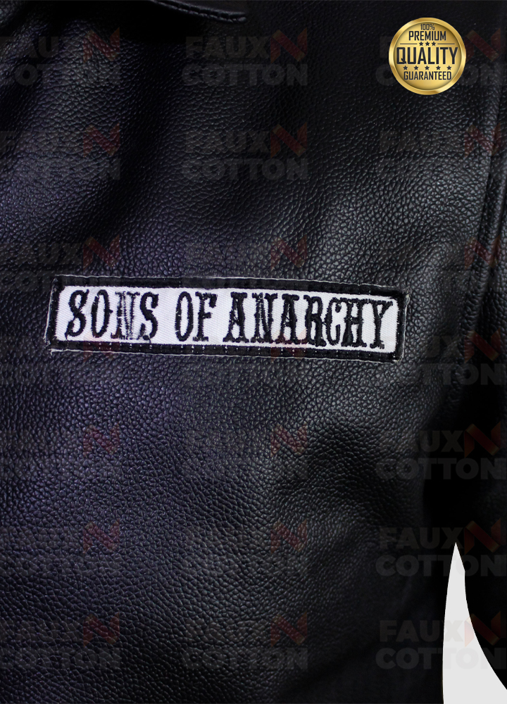 Sons of Anarchy Patch Black Leather Jacket Sons of Anarchy Patch Black Leather Jacket