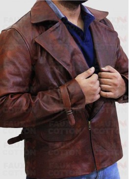 Captain America First Avenger Chris Evan Brown Leather Jacket