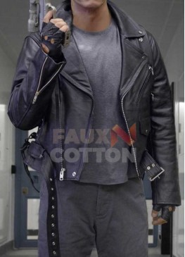 Terminator Arnold Schwarzenegger Biker Leather Jacket