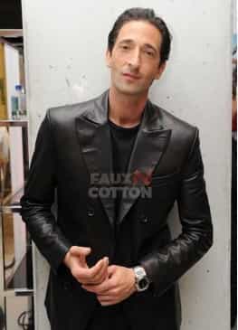 Adrien Brody Third Person Scott Leather Blazer