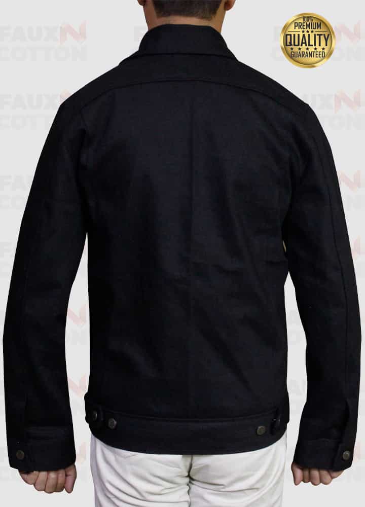 RIP WHEELER YELLOWSTONE (COLE HAUSER) BLACK COTTON JACKET RIP WHEELER YELLOWSTONE (COLE HAUSER) BLACK COTTON JACKET