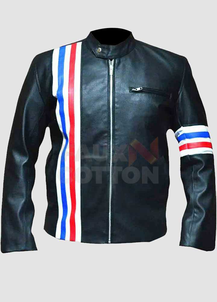 Easy Rider Peter Fonda Us Flag Leather Jacket