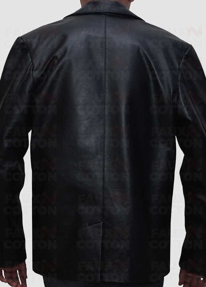 Men's Two Button Black sheepskin Blazer Jacket Men's Two Button Black sheepskin Blazer Jacket