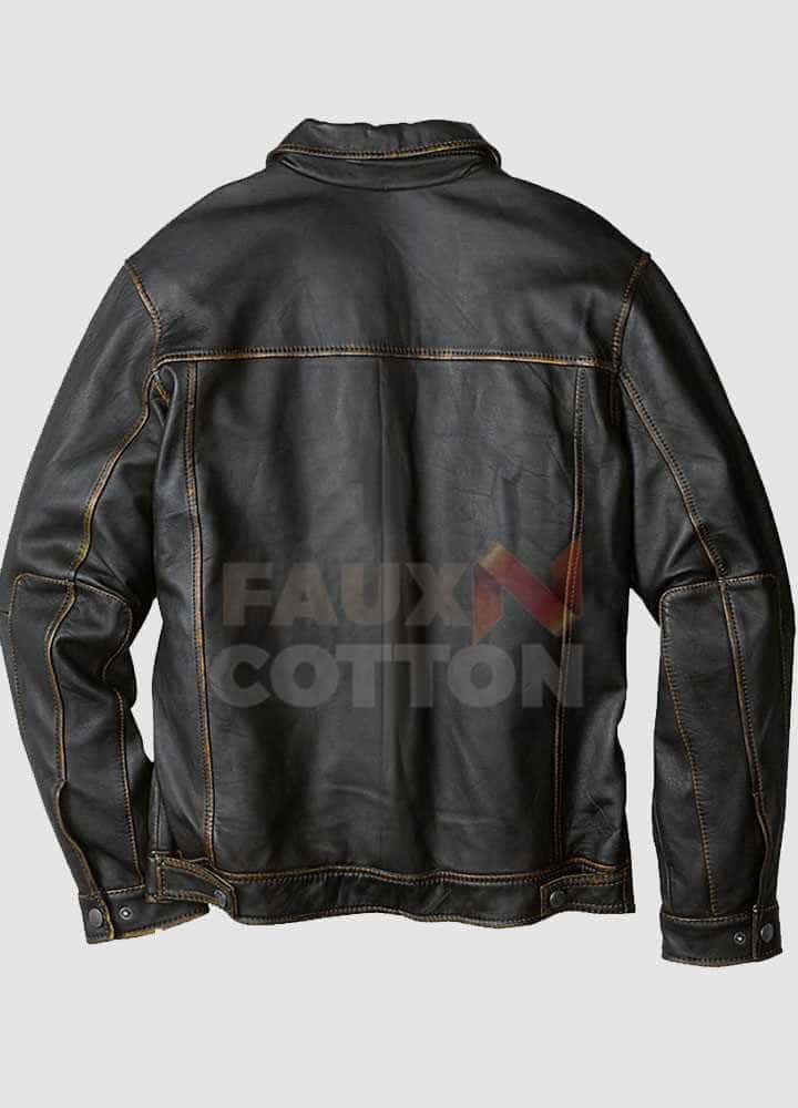 Tommy Bahama Stamped Black Leather Jacket Tommy Bahama Stamped Black Leather Jacket
