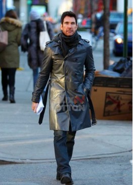 Dylan Mcdermott Black Leather Fascism Coat