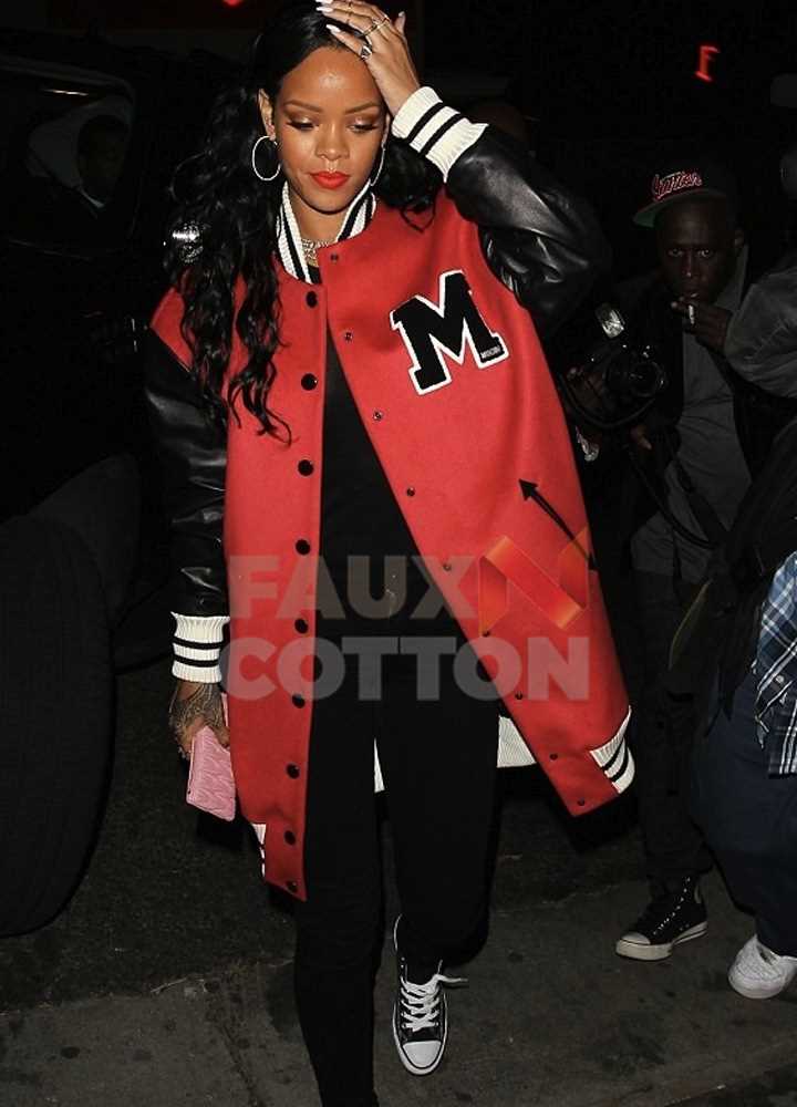Buy Singer Rihanna Long Varsity Coat