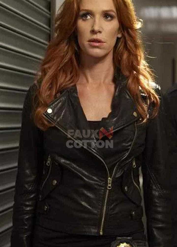 Unforgettable Carrie Wells (Poppy Montgomery) Biker Jacket