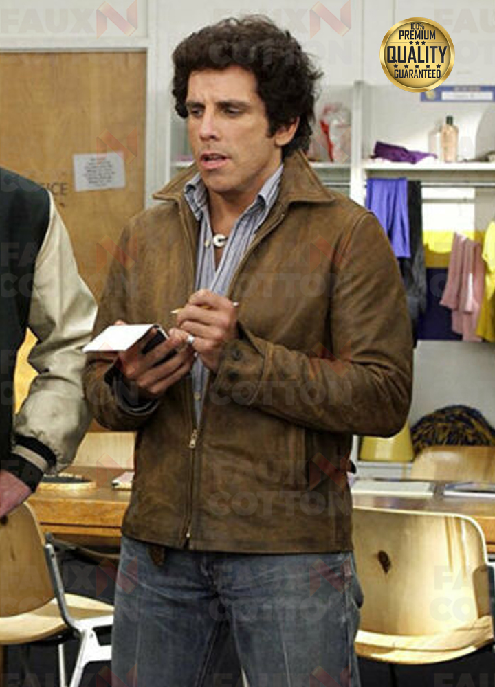 Starsky And Hutch Ben Stiller Distressed Leather Jacket