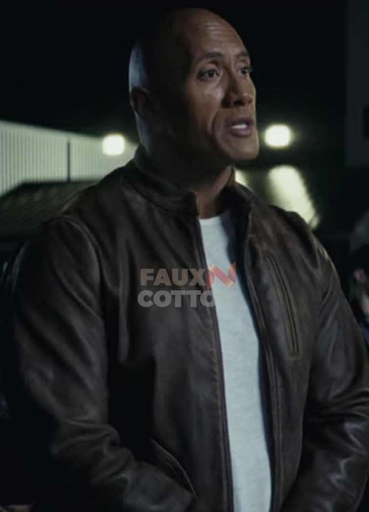 Dwayne Johnson Rampage Distressed Brown Leather Jacket Dwayne Johnson Rampage Distressed Brown Leather Jacket
