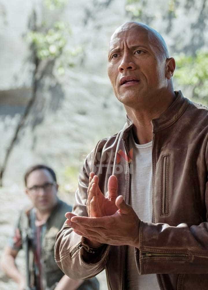 Dwayne Johnson Rampage Distressed Brown Leather Jacket Dwayne Johnson Rampage Distressed Brown Leather Jacket