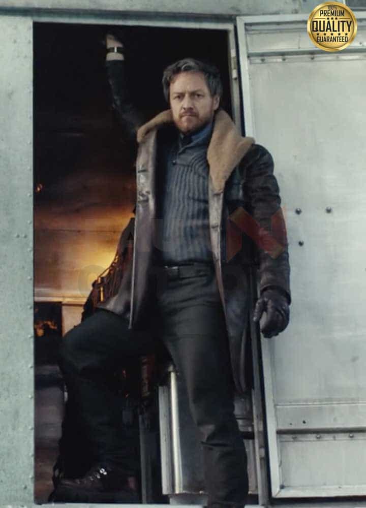James McAvoy His Dark Materials Brown Shearling Coat James McAvoy His Dark Materials Brown Shearling Coat