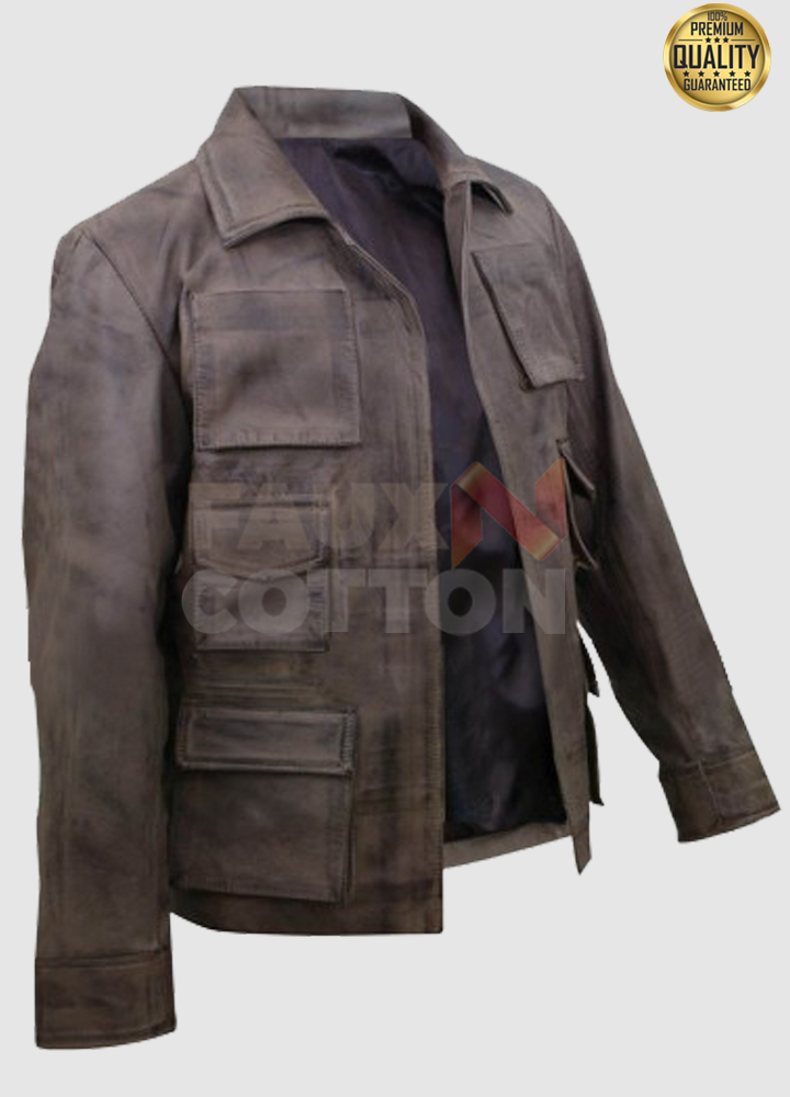 Jason Voorhees Mortal Kombat X Distressed Brown Leather Jacket Jason Voorhees Mortal Kombat X Distressed Brown Leather Jacket